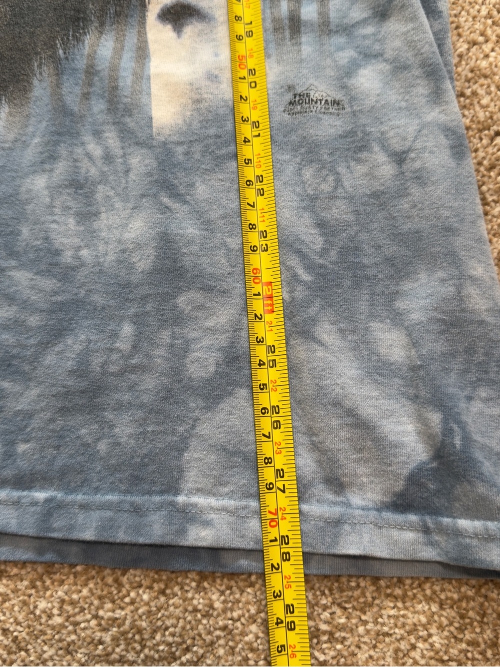 Vintage Wolf Graphic Tee Blue Tie Dye Y2K Nature Streetwear Mens L - Picture 7 of 8